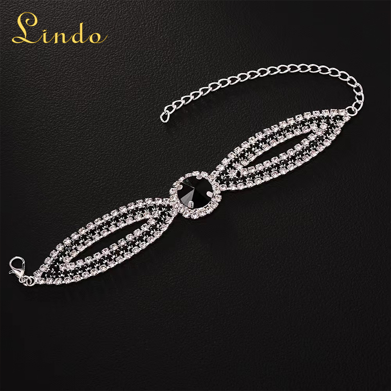 Crystal Black Rhinestone Bracelet