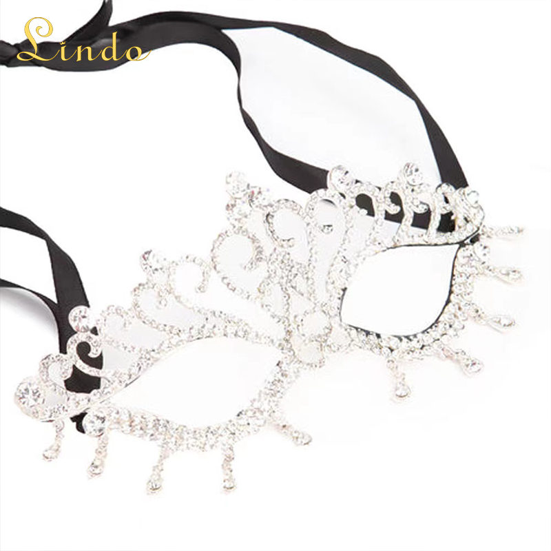 Crystal Rhinestone Masquerade Glasses Mask