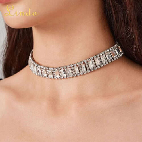 Crystal Thick Choker Necklace