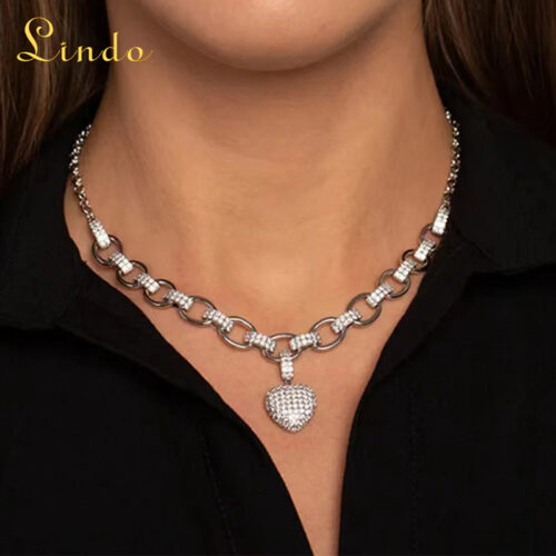 Dainty Heart Chain Choker Necklace