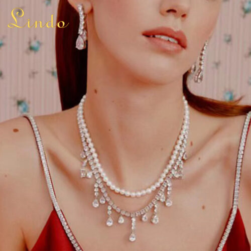 Double Layers Stacked Pearl Necklace