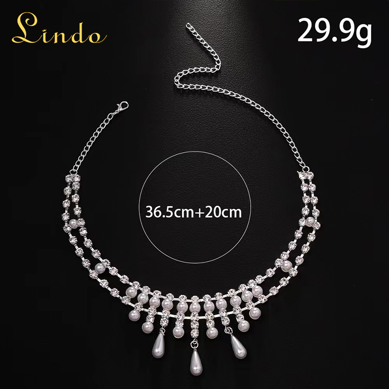 Elegant Pearl Rhinestone Necklace