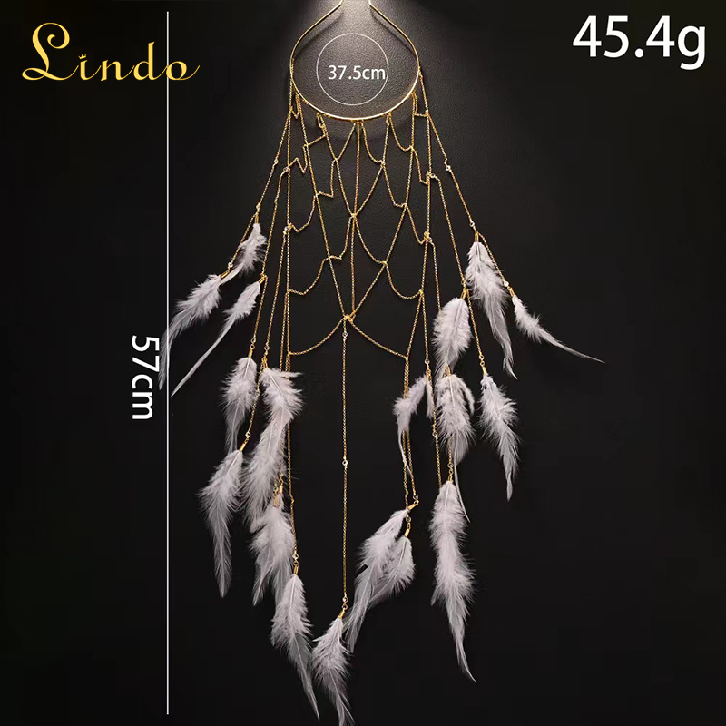 Feather Tassel Hair Bands Chains