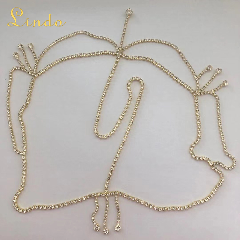 Gold Color Rhinestone Headwear Jewelry