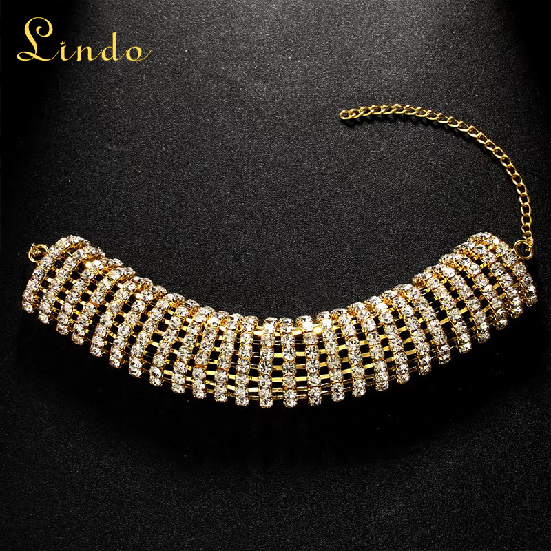 Gold Color Vintage Rhinestone Bracelet