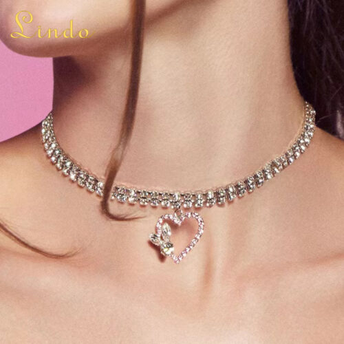 Heart Rhinestone Necklace