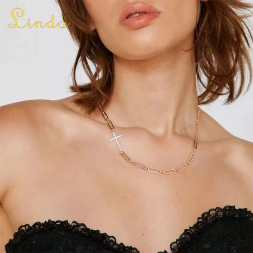 Horizontal Cross Necklace