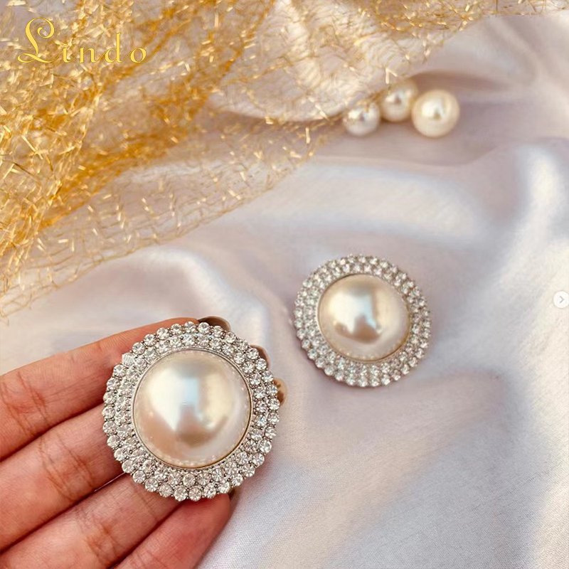 Pearl and Cubic Zirconia Stud Earrings