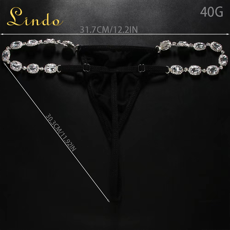 Sexy Rhinestone Thong Chain