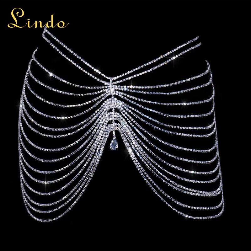 Silver Color Rhinestone Sexy Belly Chain