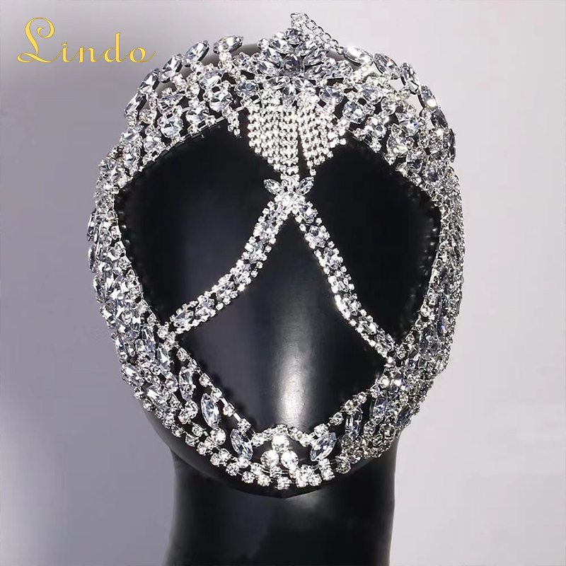 Sparkle Rhinestone Full Face Masquerade Mask