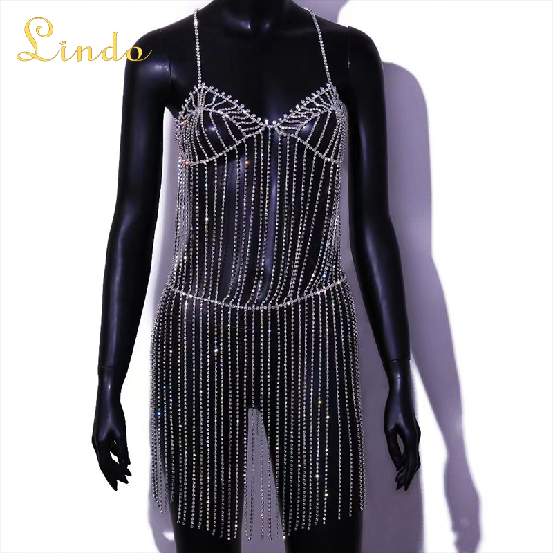Sparkling Crystal Rhinestone Dress Body Chain