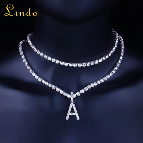 Sparkling Custom Name Initial Pendant Necklace for Women