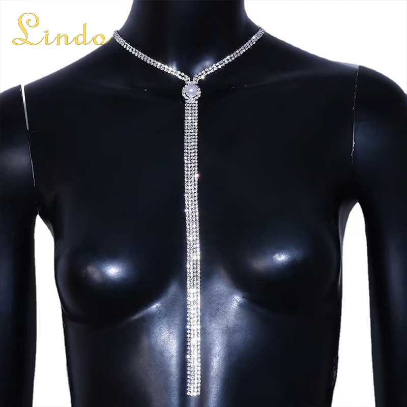 Sparkling Long Rhinestone Necklace
