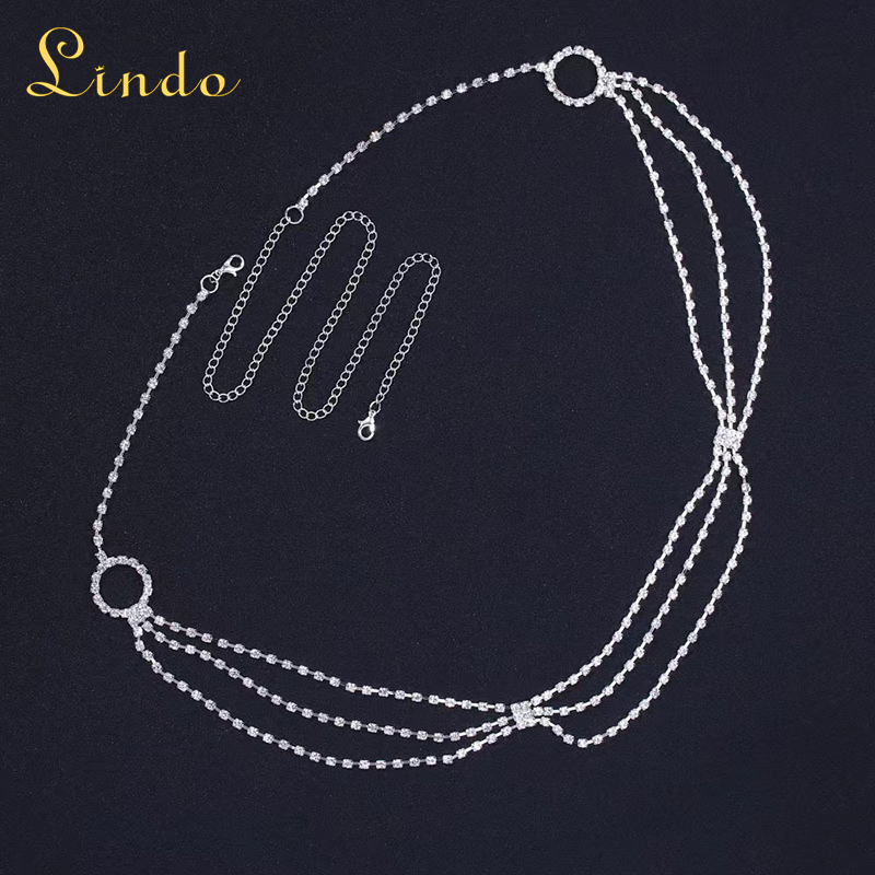 Sparkling Rhinestone Belly Body Chain