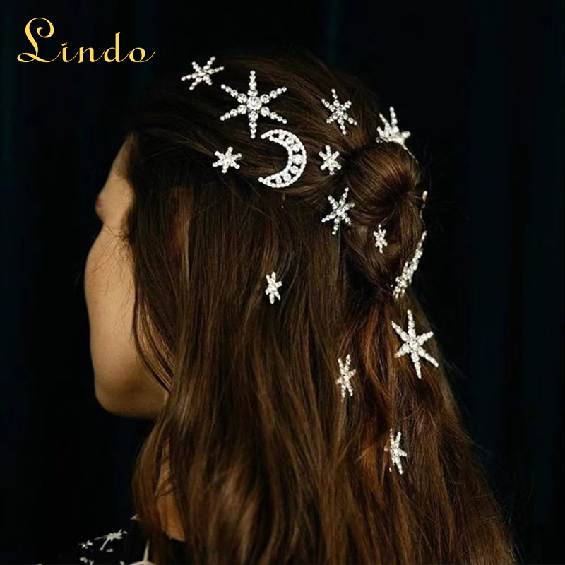 Star and Moon Hair Pins