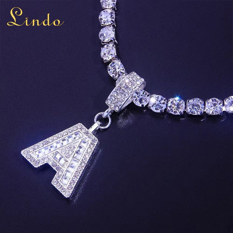 Letter A Necklace Sparkly Initial Pendant