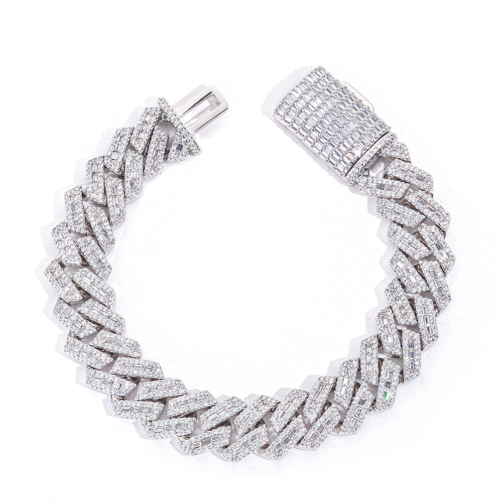Iced Out Moissanite Men's 14mm Cuban Link Braclet