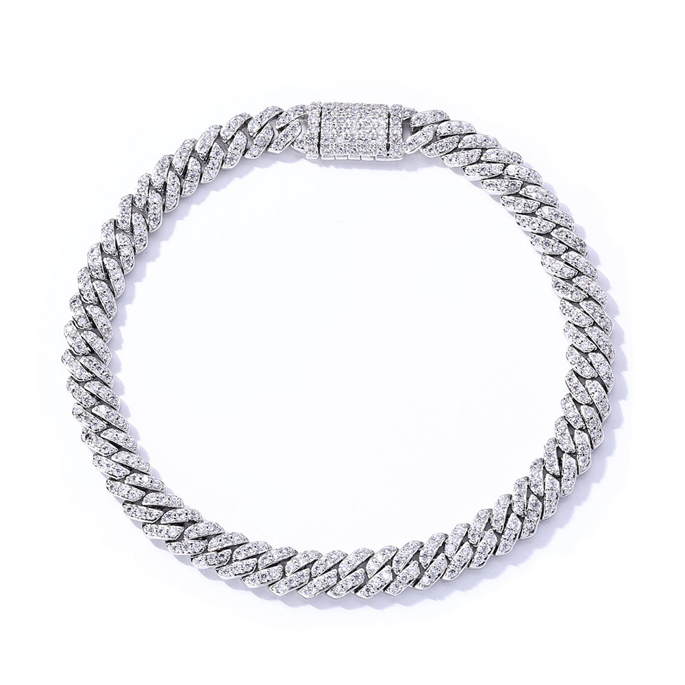 S925 Silver 6mm Cuban Link Bracelet
