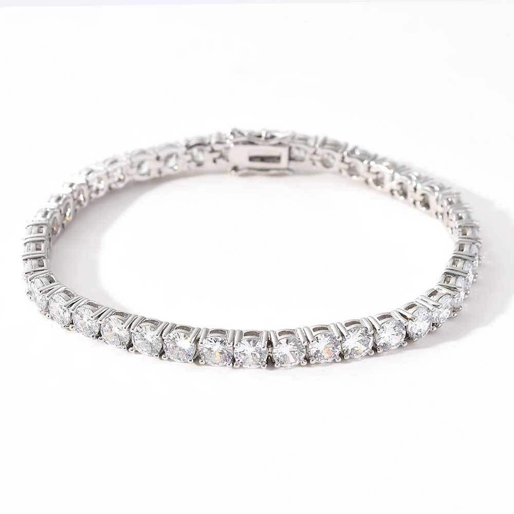 S925 Sterling Silver Moissanite Classic Tennis Bracelet