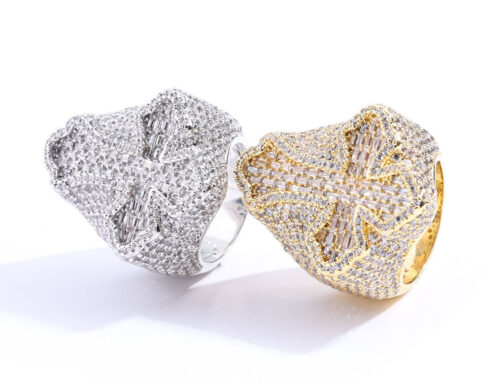 Moissanite Cross Ring