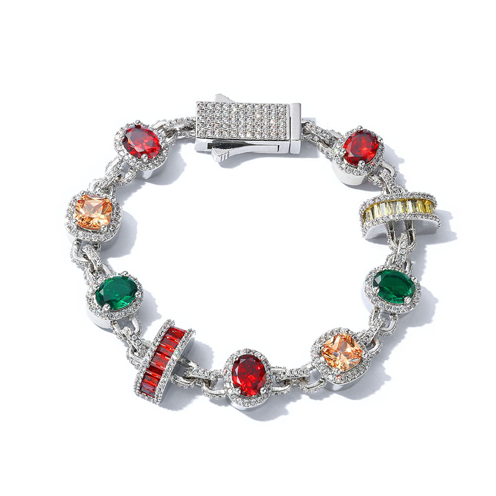 925 Sterling Silver Multi Stone Bracelet