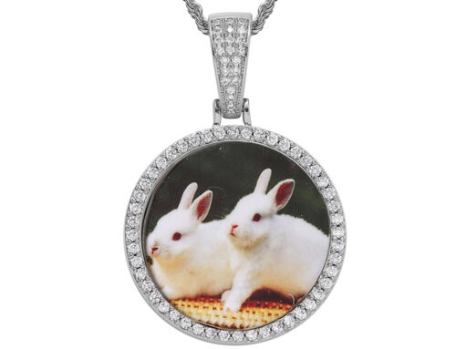 Circle Pendant Necklace with Picture