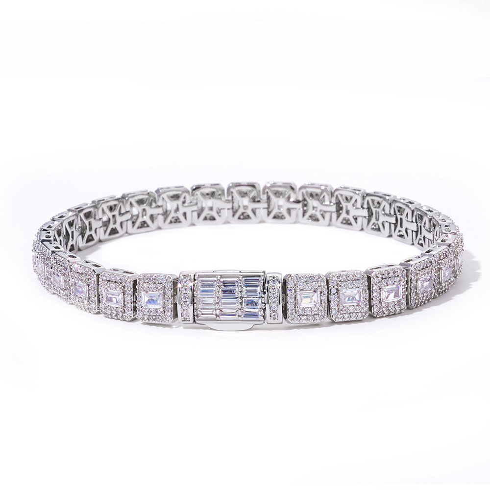 Square Tennis Bracelet with Moissanite Diamond