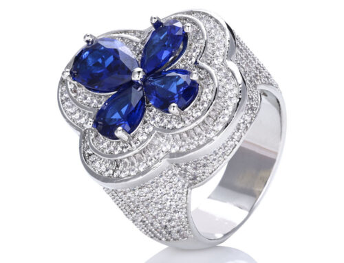 Moissanite Flower Ring