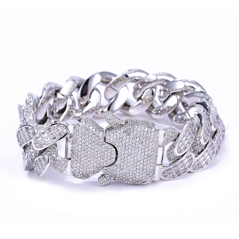 925 Solid Silver Men's Chunky Cuban Link Bracelet