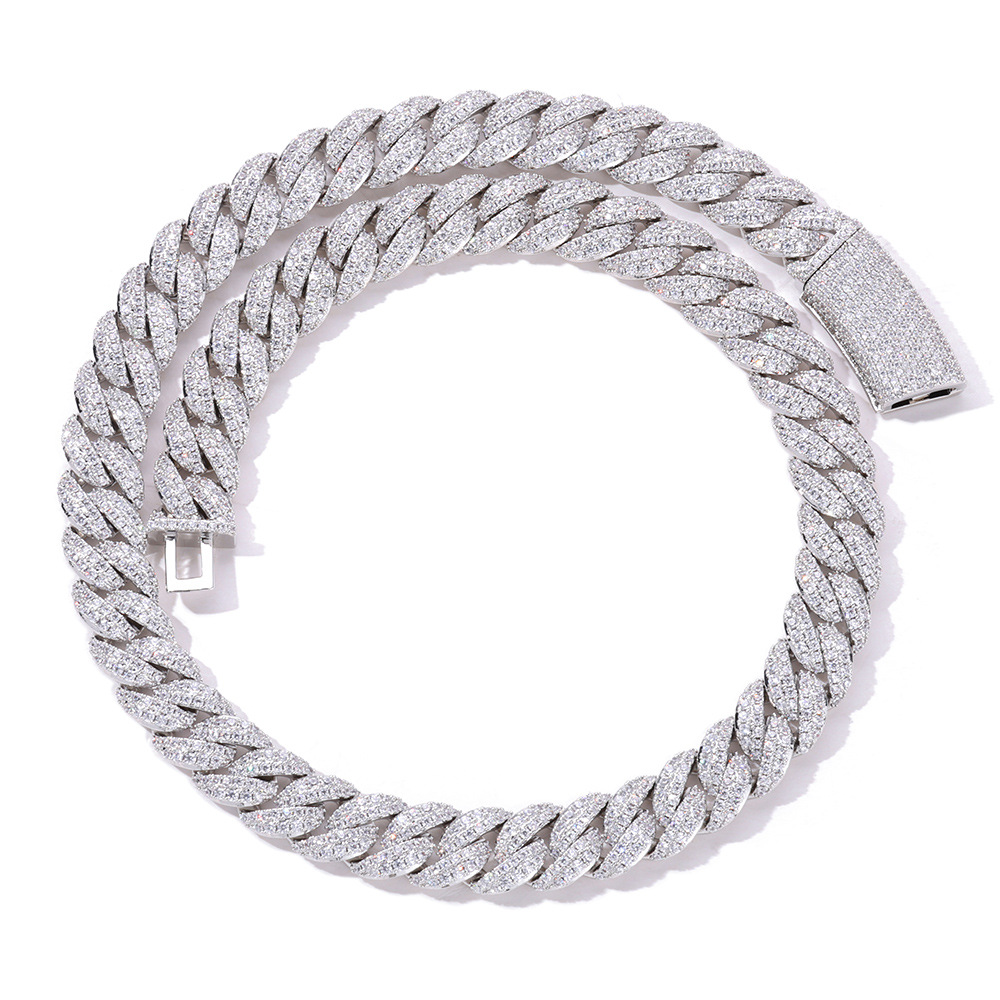 13mm Cuban Link Chain Micro Pavé Hip Hop Necklace