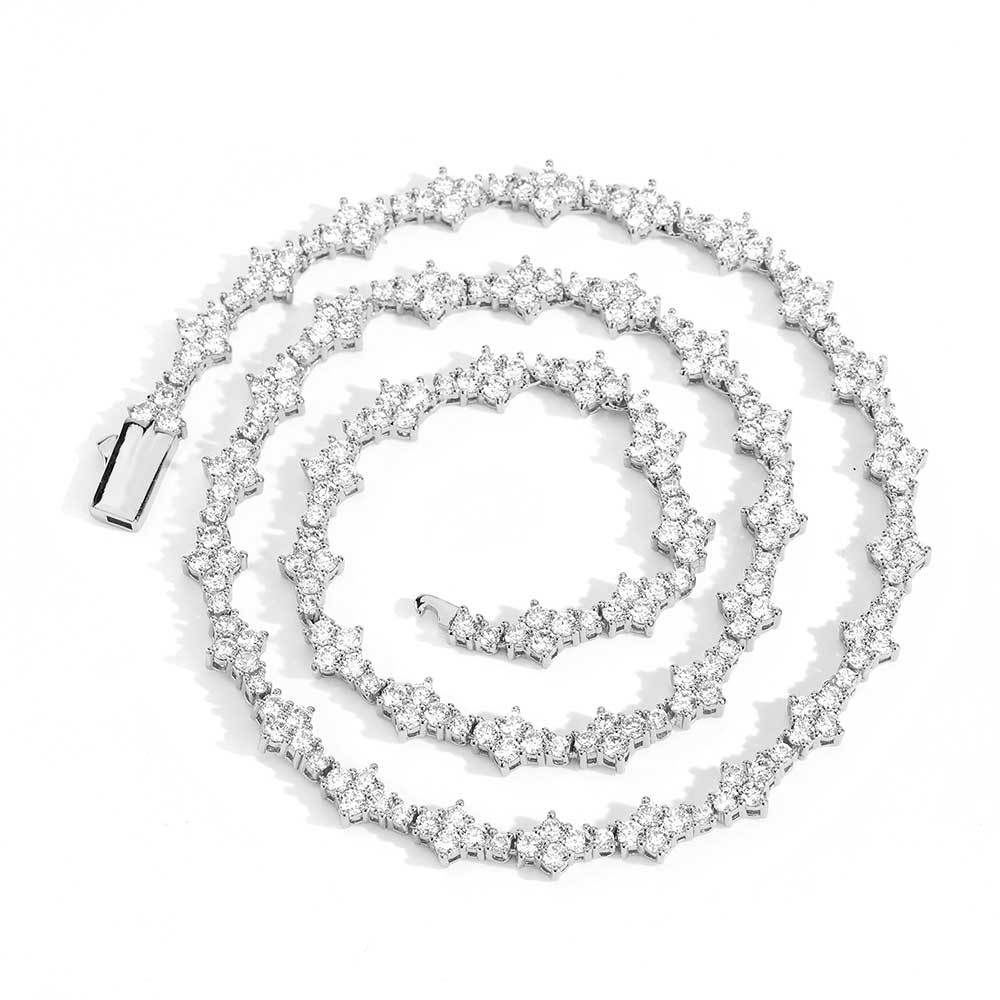 6.5mm Moissanite Diamond Tennis Necklace Chain