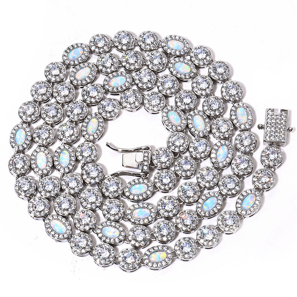 Cluster Tennis Chain Moissanite Hip Hop Jewelry