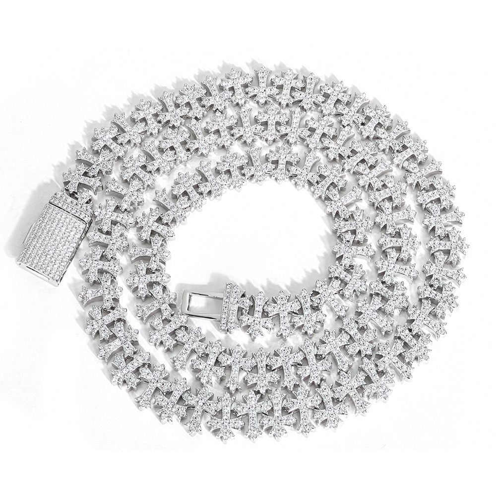 VVS Moissanite Hip Hop Cross Chain for Men