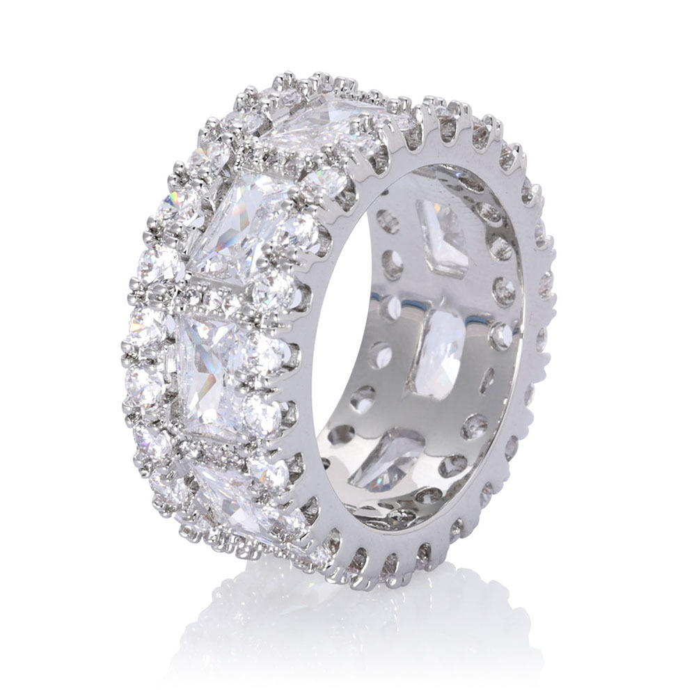 Moissanite Hip Hop Ring Custom Men's Jewelry