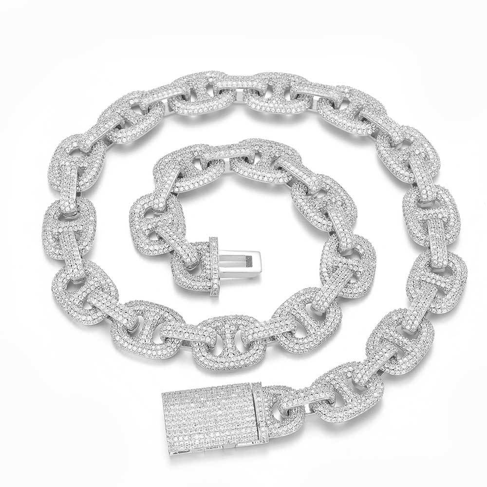 Pavé Cuban link VVS Moissanite Hip Hop Chain