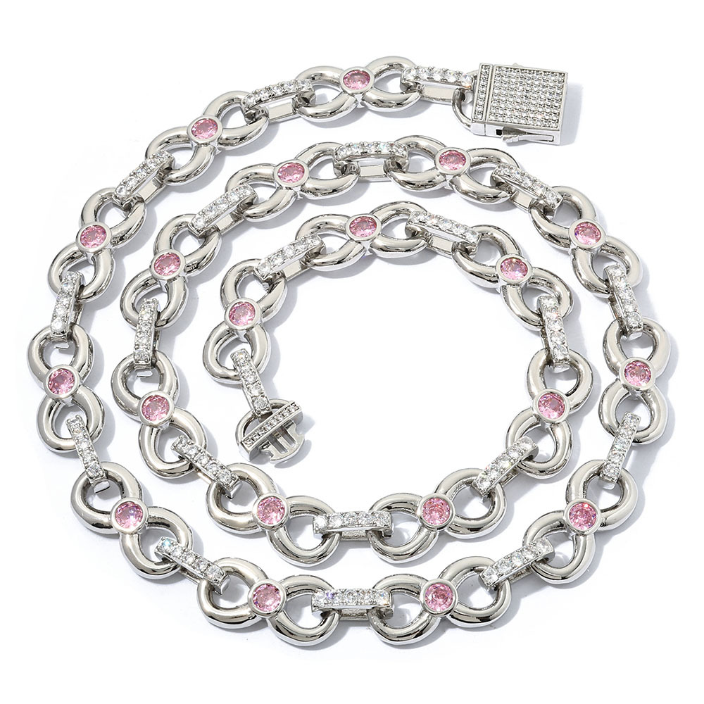 Silver Infinity Chain Sterling Silver Moissanite Necklace