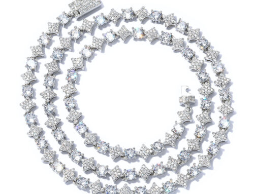 Star Link Chain 6mm Moissanite Hip Hop Necklace